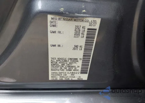 2018 Nissan Altima 2.5 S from USA, damaged, VIN 1N4AL3AP3JC128022